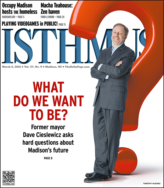 Dave Cieslewicz cover photograph for Isthmus newspaper