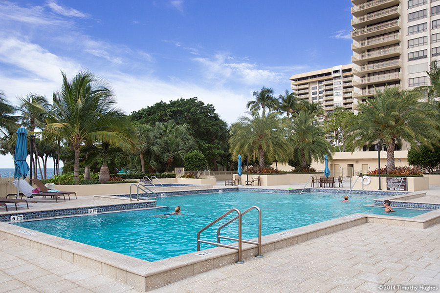 Tropical resort pool in Florida.