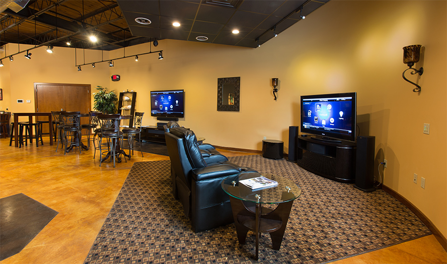 The showroom for the home theatre store