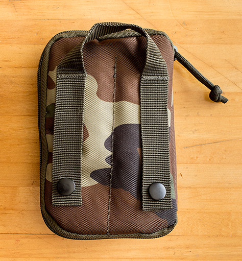 The back of the woodland camo Voodoo Tactical BDU Wallet