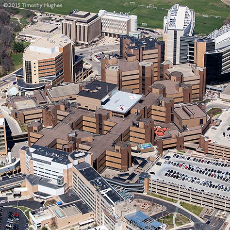 Aerial photo of University Hospital