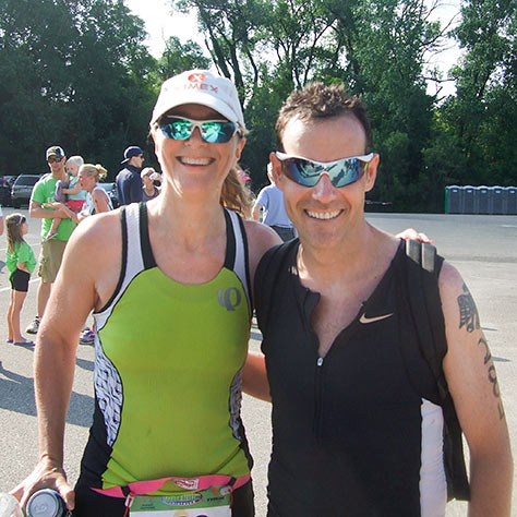 Post race with my friend Cathy