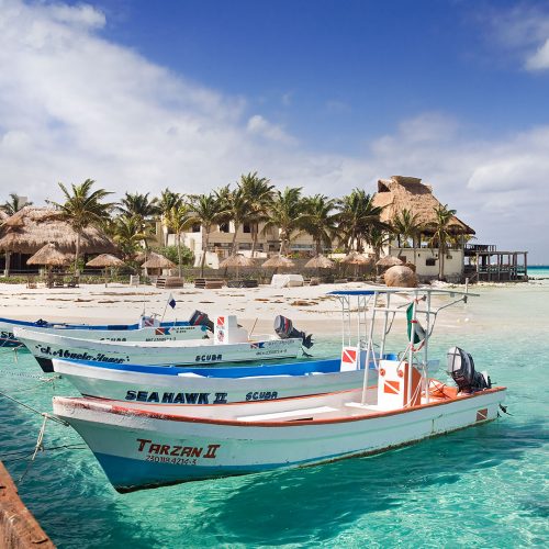 Boats on the ocean