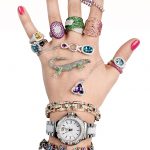 Female hand model jewelry advertisement
