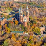 Aerial photo of Holy Hill in Eastern Wisconsin
