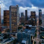 Aerial photo of downtown LA