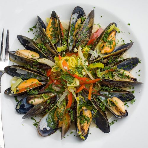 Seafood photography, a plate of oysters