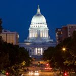 Wisconsin State Capital at night