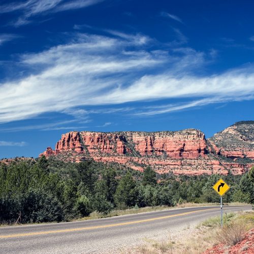 landscape photo of a Sedona highway