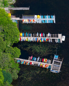 Colorful boats on Lake Wingra