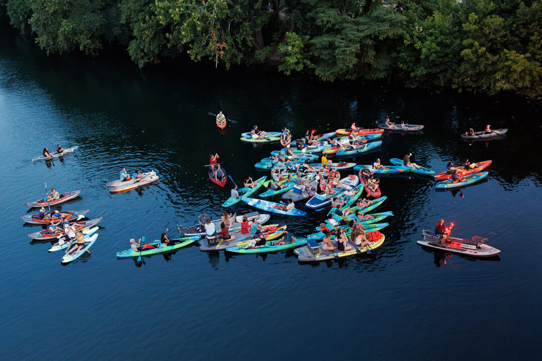Bat watching on Lake Austin